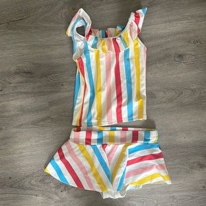 Hanna Andersson Girls Bathing Suit ❤️💛🩵